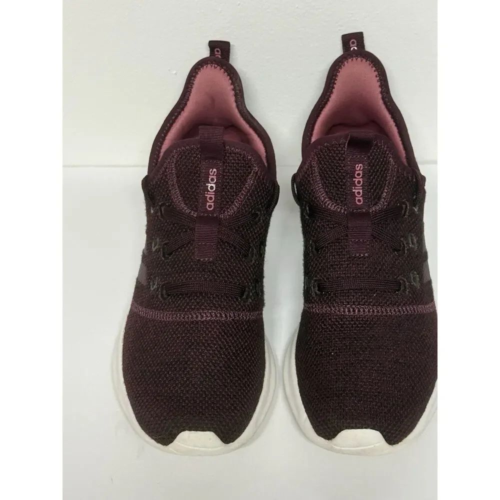Adidas Cloudfoam Pure Womens 8.5 Burgundy Maroon Running Shoes Sneakers B43675